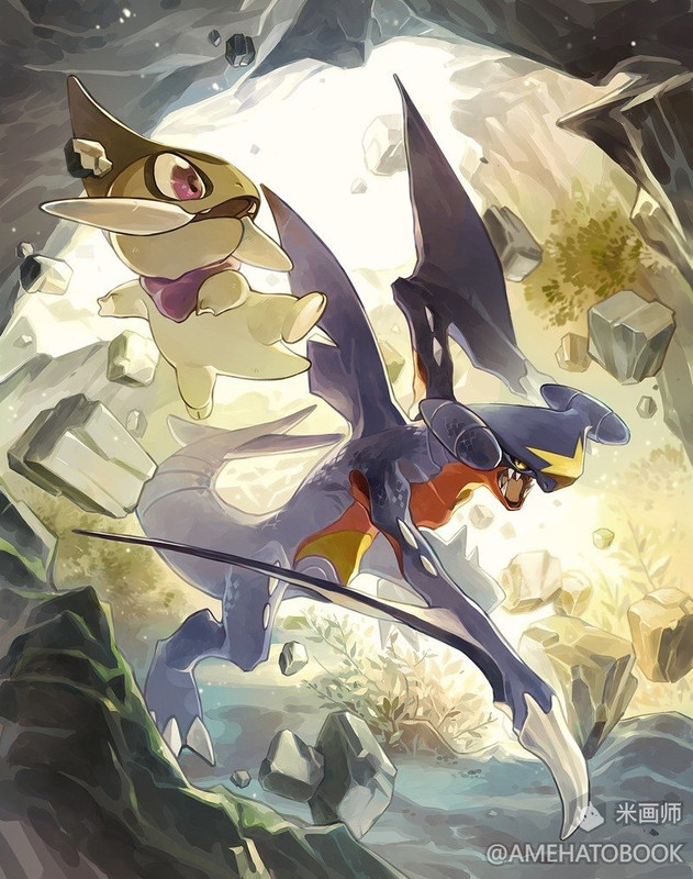garchomp-and-axew-pokemon-drawn-by-ameha