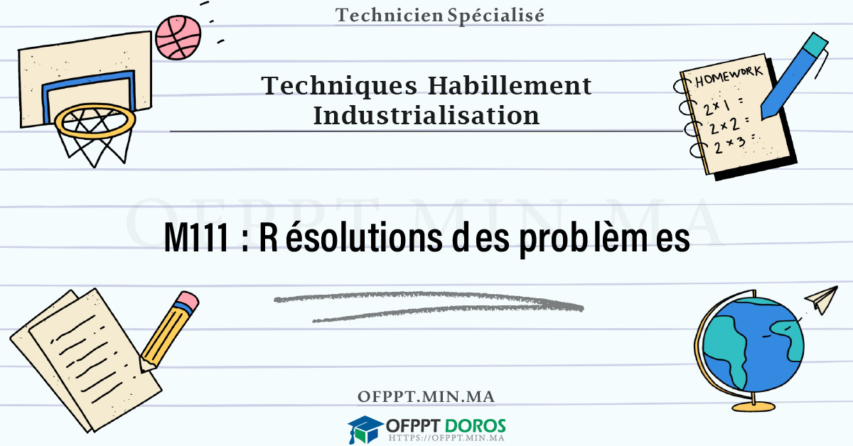 Sommaire détaillé du cours Résolutions des problèmes M111 OFPPT - Structure du module