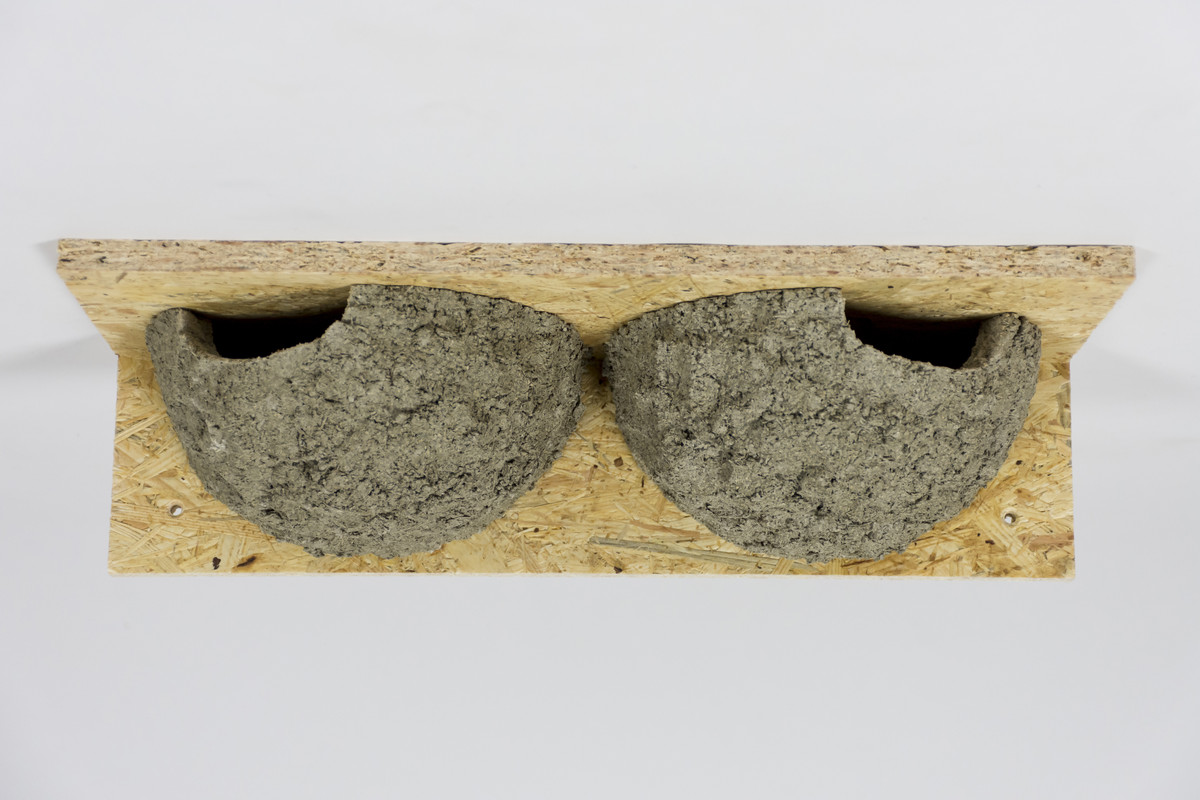 Schwalbennest aus Holzbeton Nistkasten Vogelhaus,Kunstnest Rauchschwalbennest