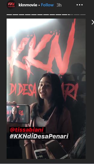 Pemain film KKN di Desa Penari Tissa Biani dijumpai di MD Place, Setia Budi, Jakarta Selatan, Rabu (22/1/2020)