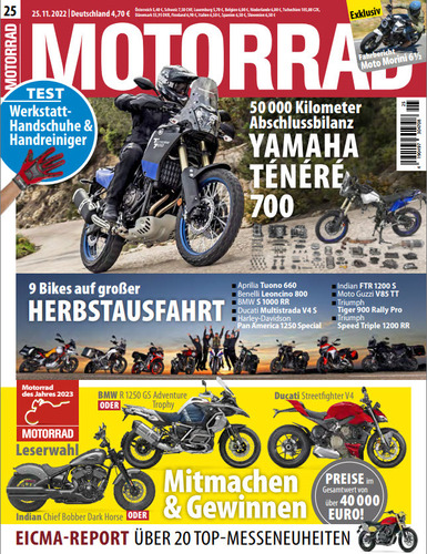 Cover: Motorrad Magazin No 25 vom 25  November 2022