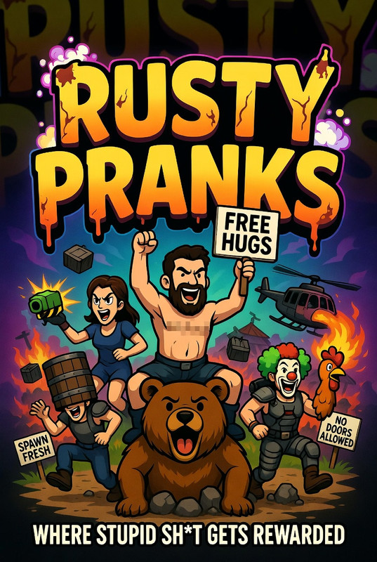 Баннер сервера Rusty Pranks Test