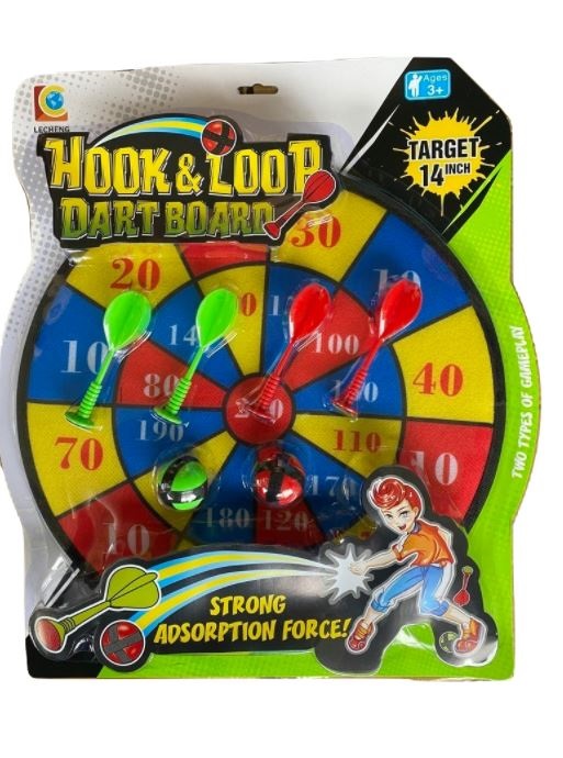 Velcro Darts & Dartboard Set 14 Inch Target Board Kids Indoor