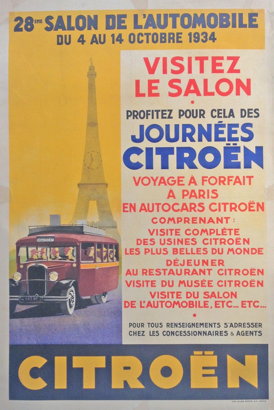 1 affiche 119x81 cm salon  1934 v