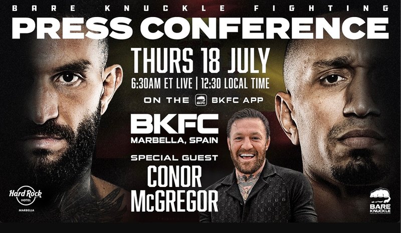 BKFC с първо събитие в Испания - Конър Макгрегър пристига за пресконференция в четвъртък