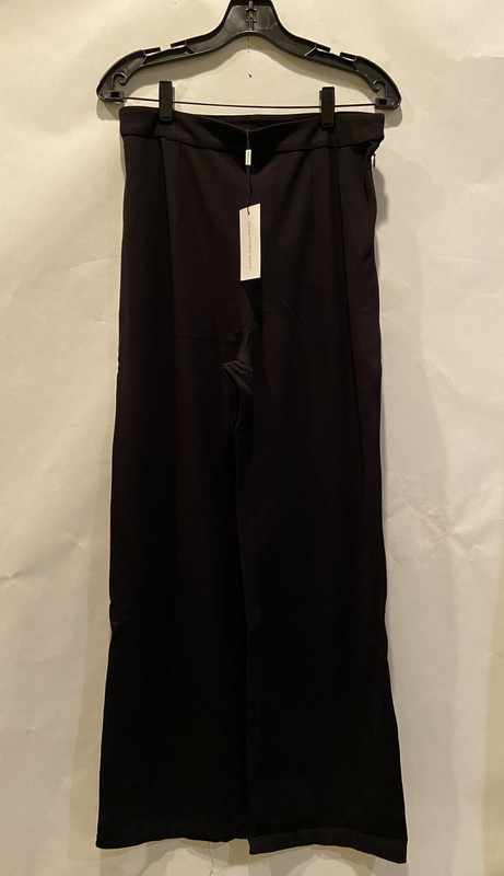 SOMETHING NAVY WIDE LEG TROUSERS HIGH WAISTED BLACK SIZE 14