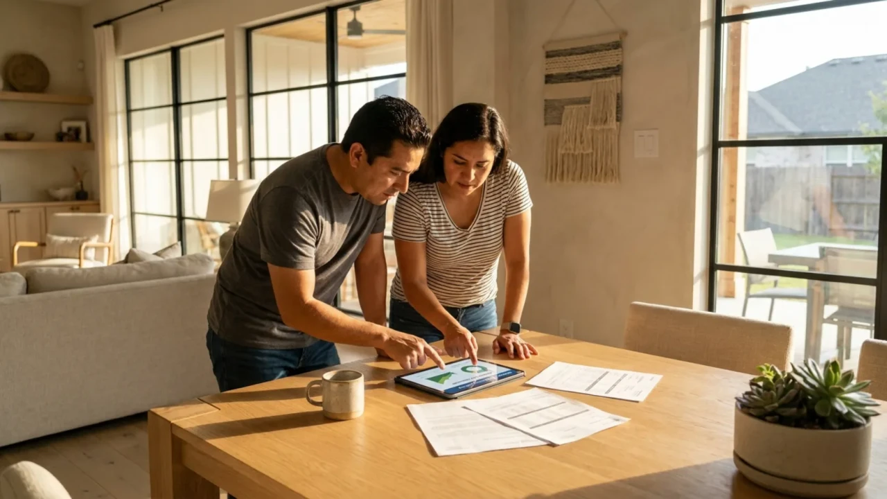 Homeowner reviewing roofing financing options San Antonio Texas