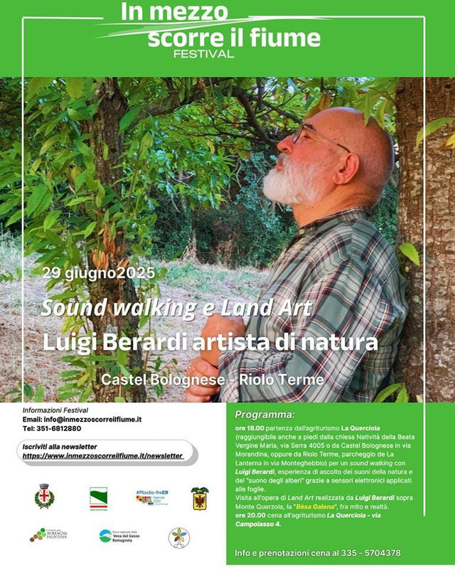 Domenica 29 giugno passeggiata sonora e Land Art a Castel Bolognese con Luigi Berardi