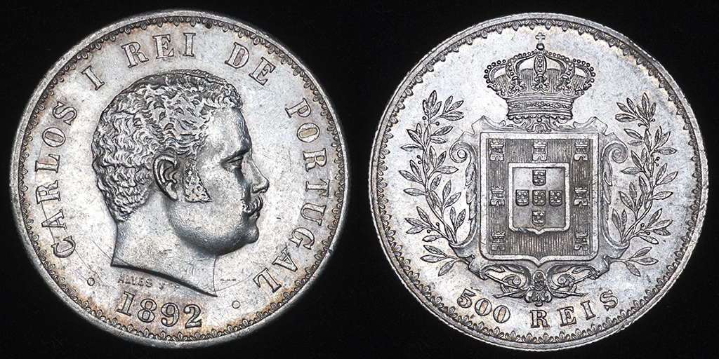 Las monedas de plata portuguesas de 100 y  500 reis (1836-1910) PAS6759