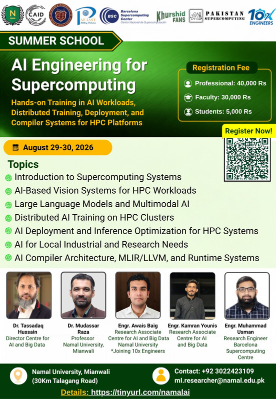 AI Engineering for Supercomputing summer school poster