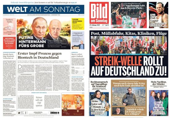Bild und Welt am Sonntag No 08 vom 19 Februar 2023 Bild und Welt am Sonntag No 08 vom 19 Februar 2023