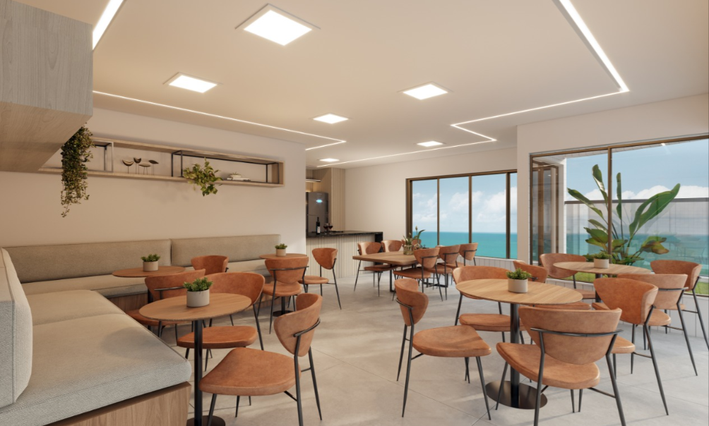 Salão de festas decorado para eventos no Parador Madri