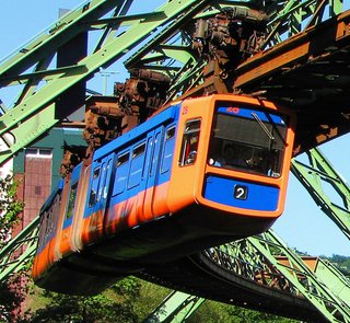 En réalité c'est un monorail qui existe réélement dans une ville allemande