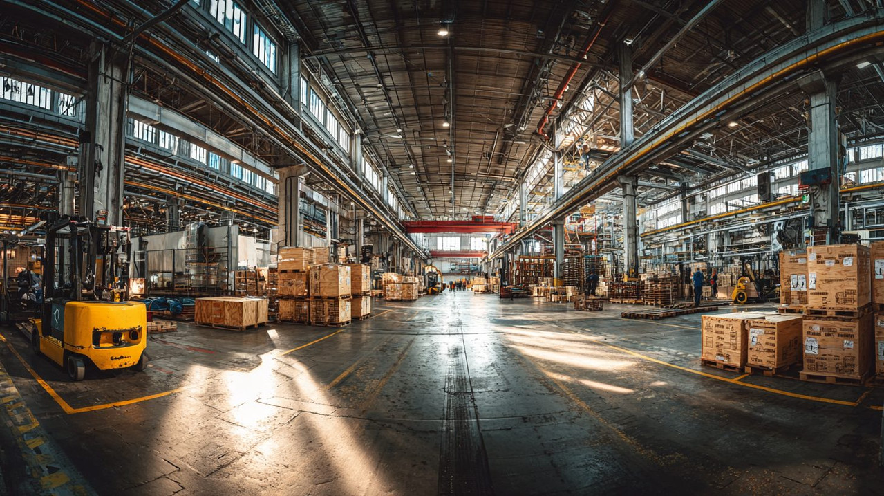 Различные виды складского оборудования на российском предприятии