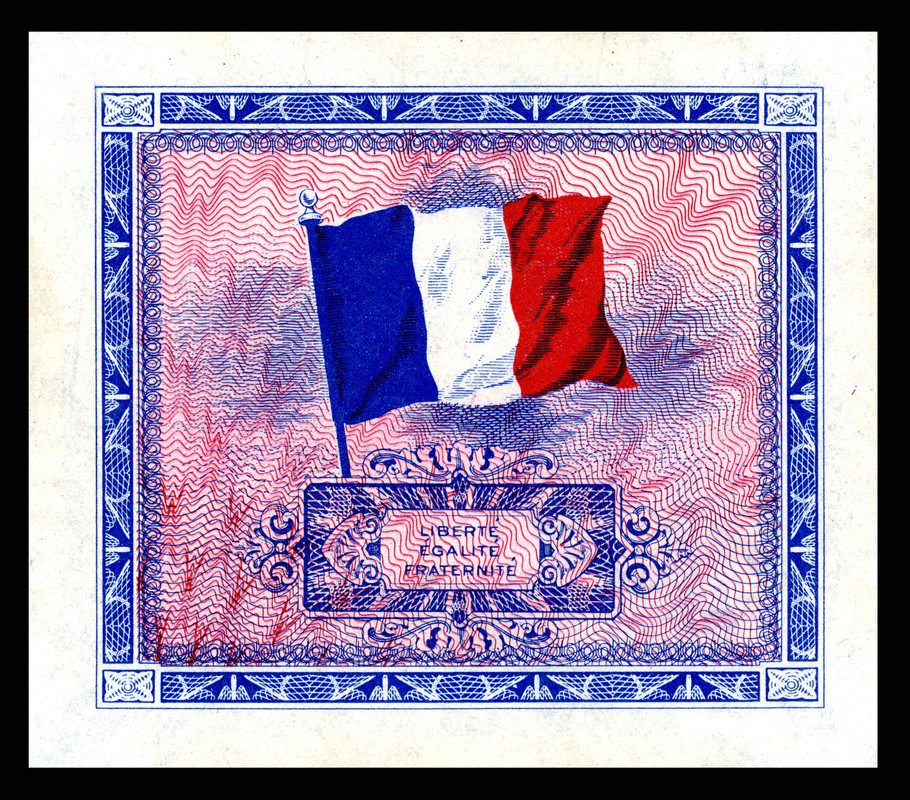 2 francos Francia 1944. FRA-114-Allied-Military-Currency-Reverse-for-2-5-10-Franc-notes-1944