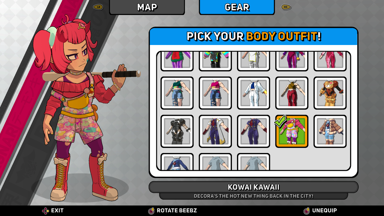 Demon Tides outfit select screen