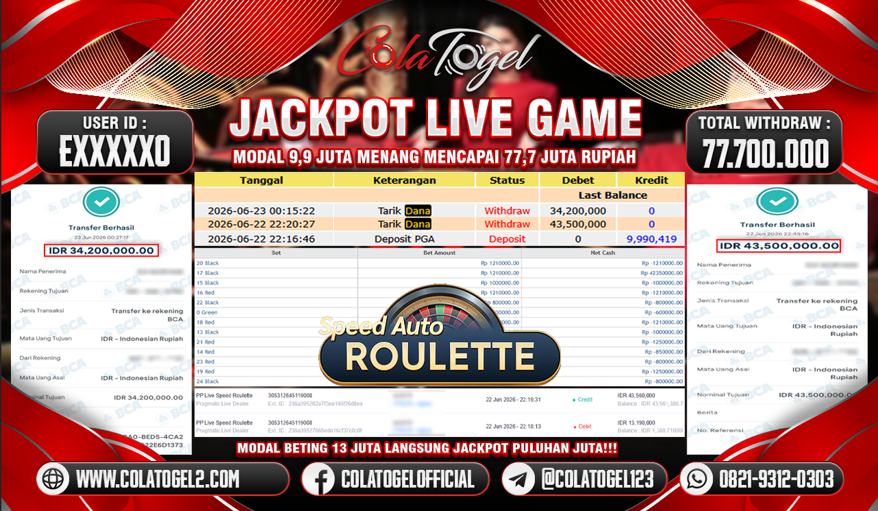 JACKPOT LIVE GAME!!
