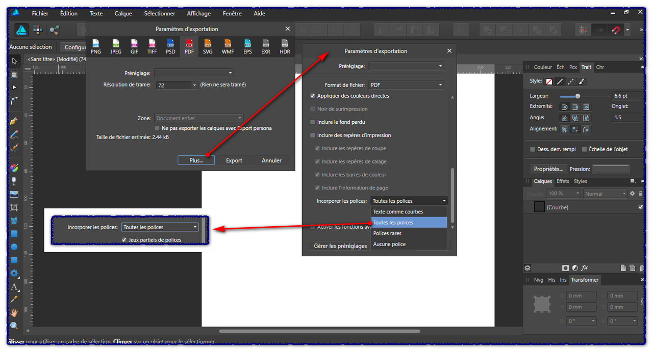 Incorporation fontes