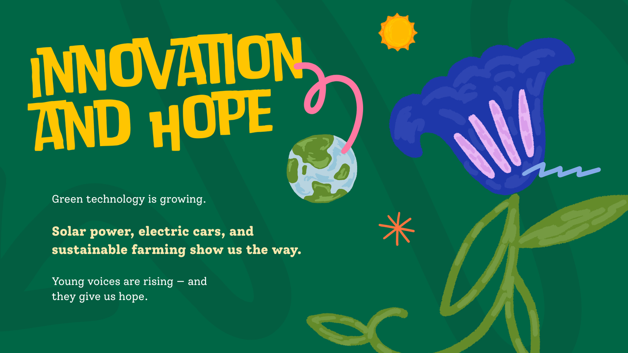 Green and Yellow Illustrated Earth Day Presentation