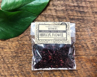 Hibiscus Flowers. 1/2 oz loose herb. indigestion. Herbalism. Apothecary. Tea. Health. digestion. Hippie. Reiki. Healing