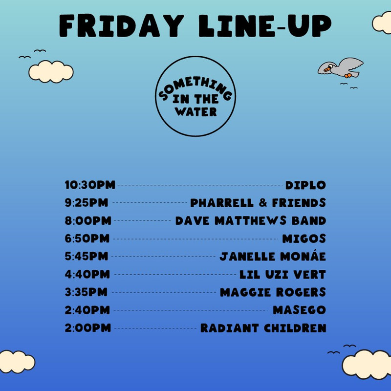 ‘Something In The Water’ This Weekends Line-Up