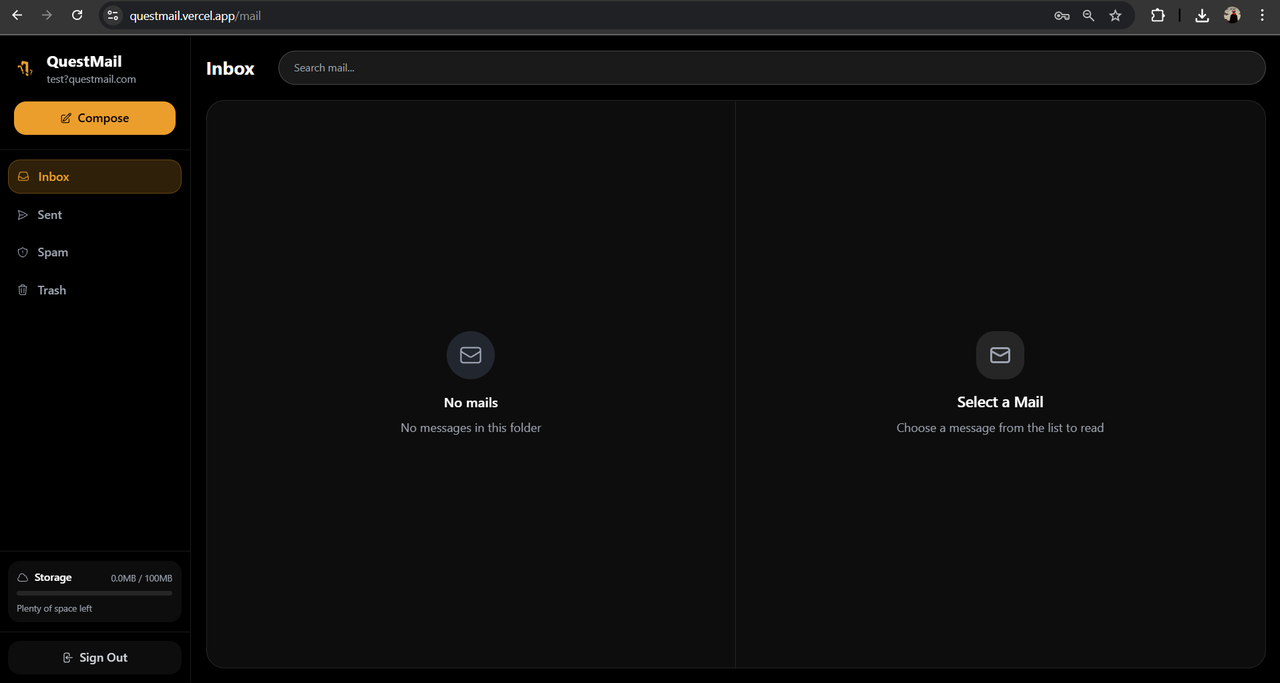 QuestMail Screenshot