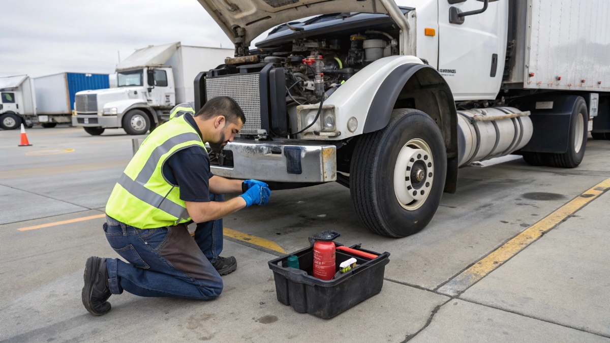 установка фильтр на грузовик