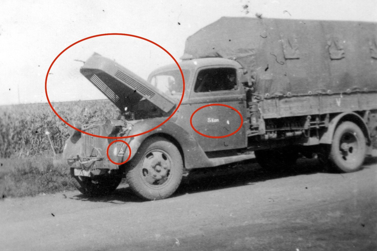 Orig. Foto LKW FORD 3000 Division Großdeutschland 1943 Munitions