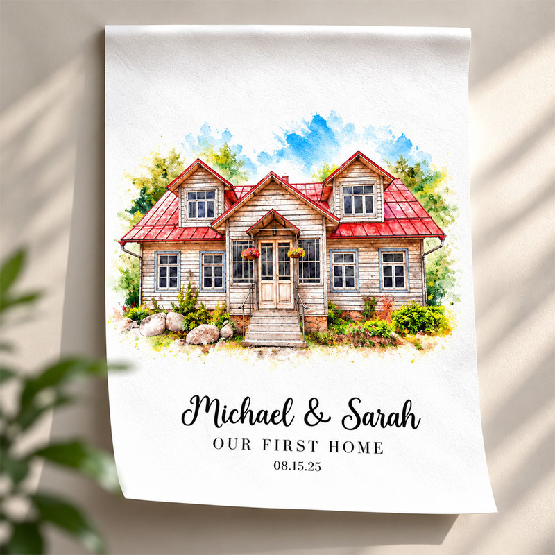 House portrait artwork example