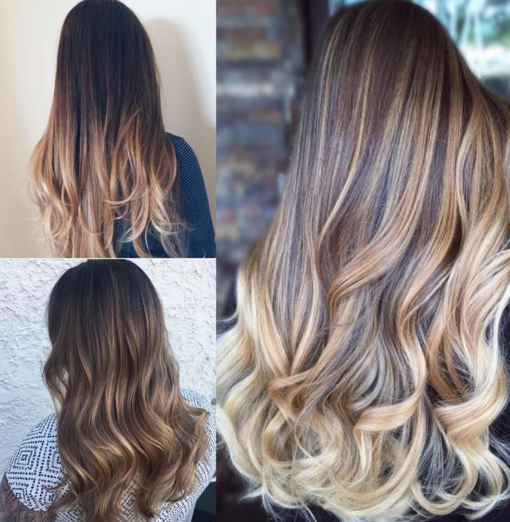 Hair color change from color melt to balayage