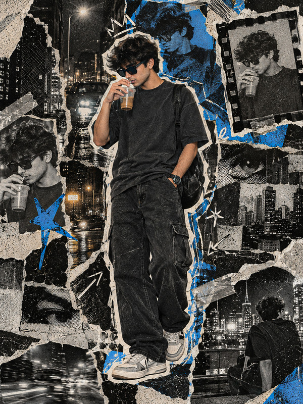 Retro Streetwear Zine Collage | PromptGet