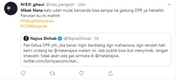 Najwa Shihab banjir dukungan