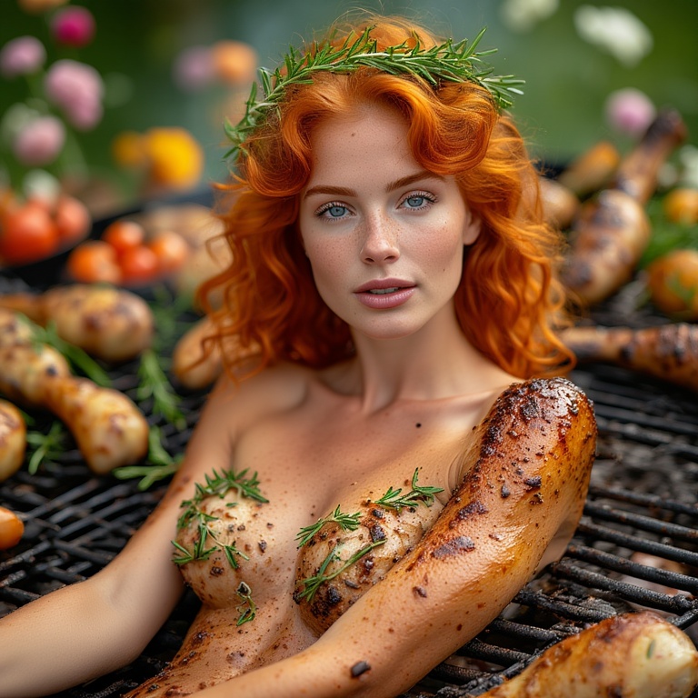 Garden wedding Redhead dream to be eaten 0 12