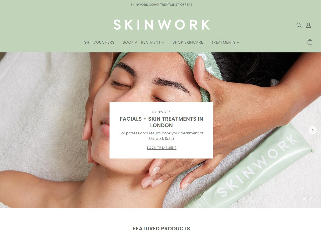 Skinwork soho professional facial. Therapist performing deep cleansing treatment.