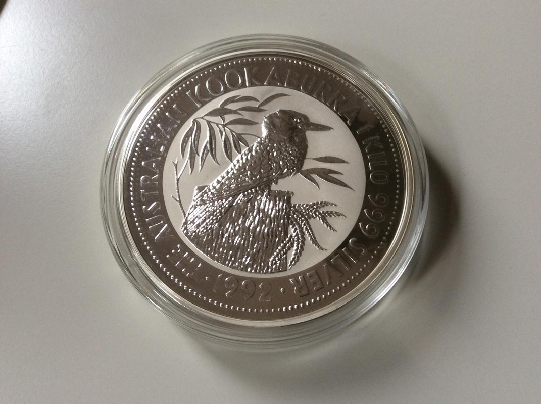 30 dólares del año 1992 "Kookaburra".1 kg de plata IMG-6412