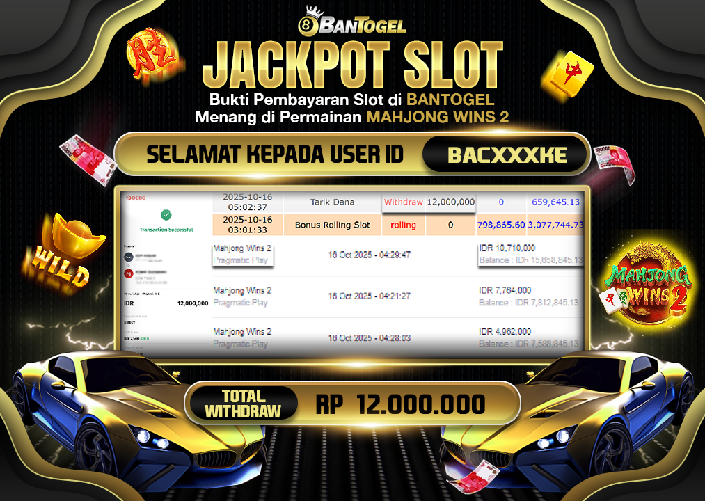 BUKTI JACKPOT LUNAS BANTOGEL