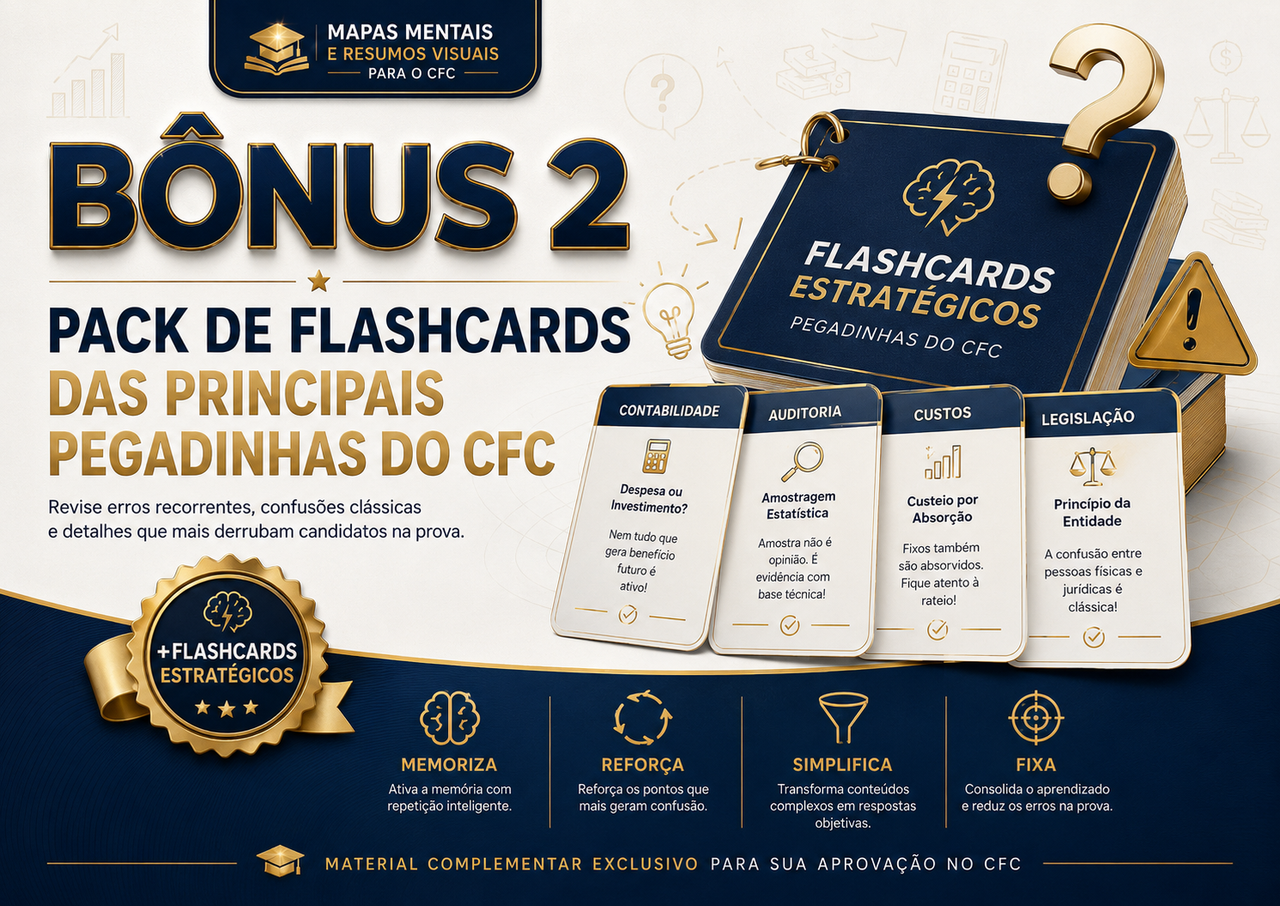 Bônus 2 — Pack de Flashcards das Principais Pegadinhas do CFC