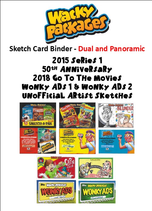 Sketch Card Binder - Dual and Panoramic - 2015 S1 - 50Th Ann - 2018 GTM - Wonky Ads 1 - Wonky Ads 2 