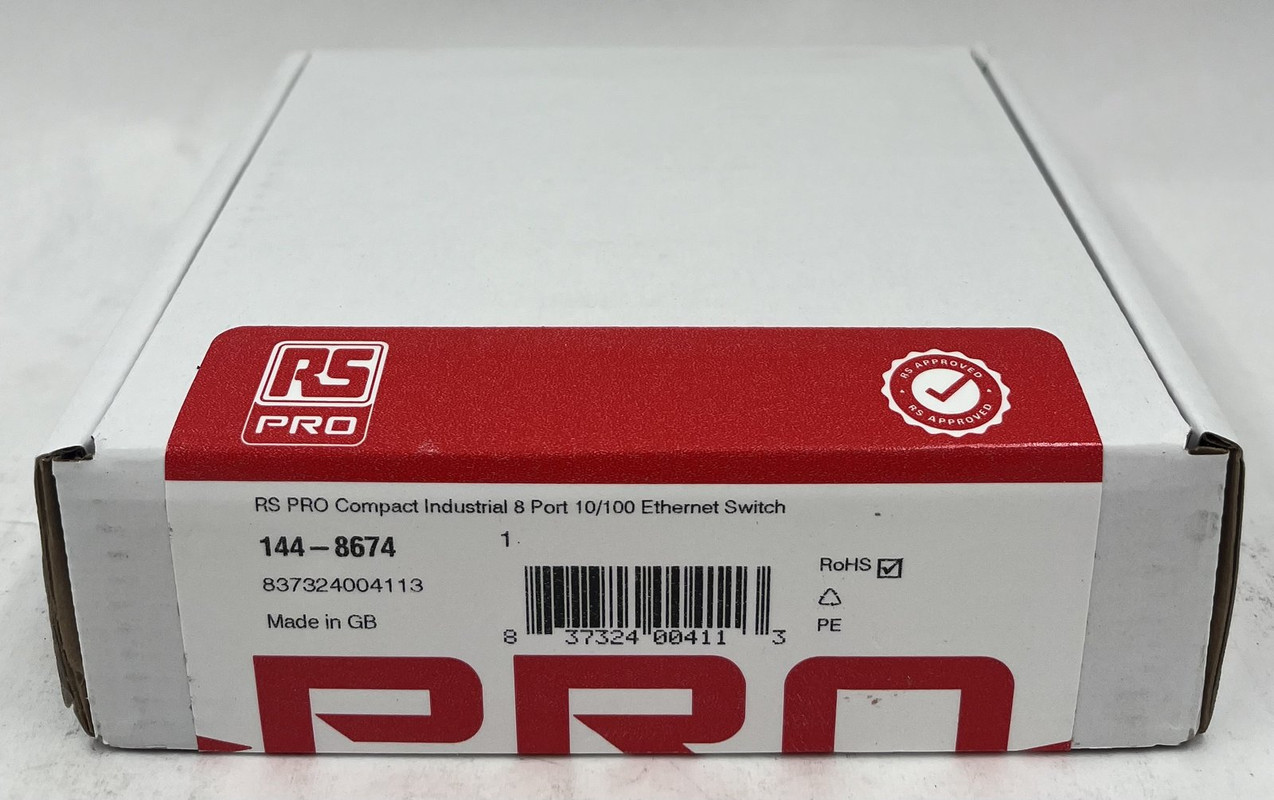 RS PRO 144-8674 DIN RAIL MOUNT ETHERNET SWITCH
