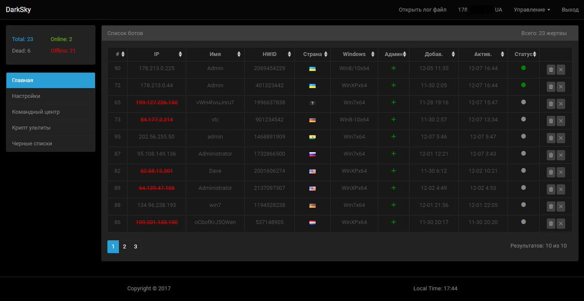 DarkSky DDoS Loader Bot Cracked