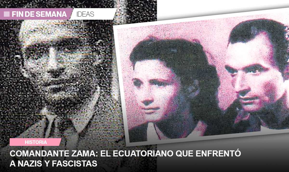 Eduardo Zapata Granja. Abajo, junto a su esposa, la partisana de origen francés Anna Arnaud. Se radicaron en Lima. Él murió en 1964, y ella en el 2009. Foto. Tesis del historiador Francesco Bossa