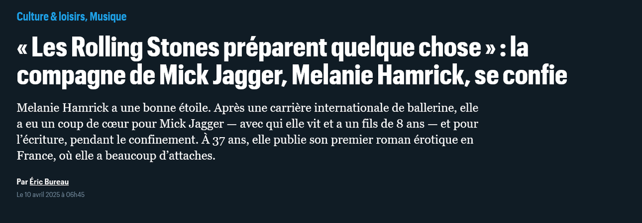Screenshot 2025-04-10 at 21-07-43 « Les Rolling Stones préparent quelque chose » la compagne de Mick