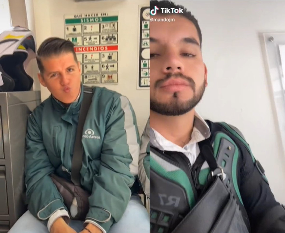 Cobrador de Banco Azteca se viraliza en TikTok por su atractivo cuerpo