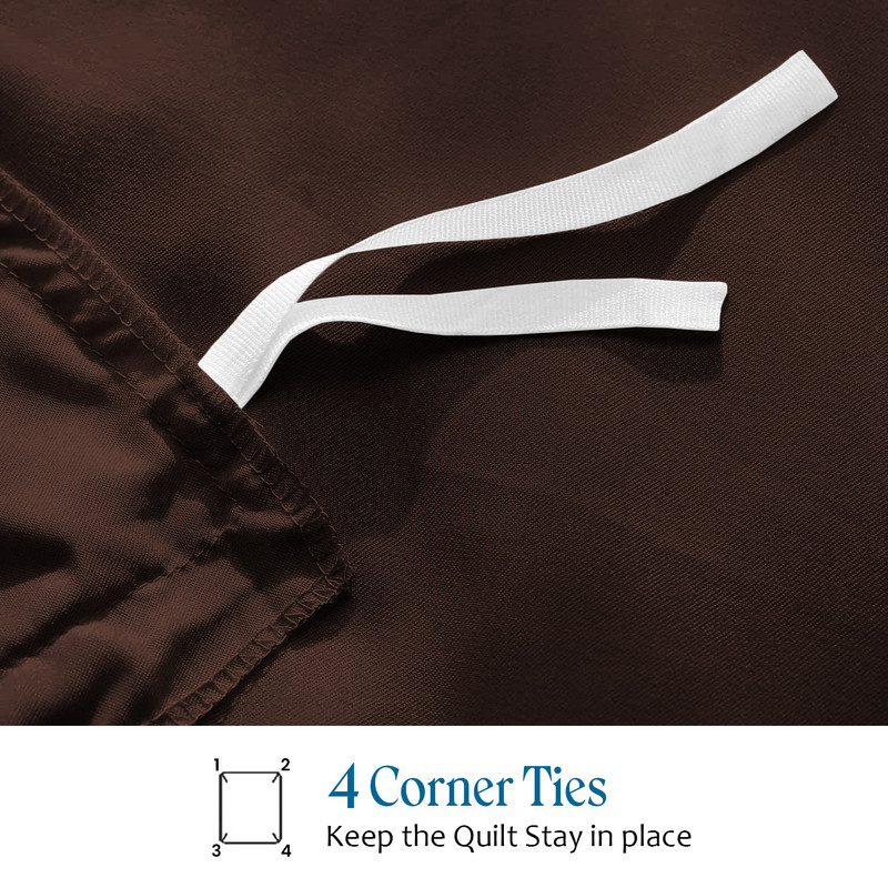 Picture of VEGAS HOTEL COLLECTION Classic Egyptian Cotton 1-Piece Duvet Cover { Zippered Closure } 1000 Thread Count- Fabulous Solid Looking Color Chocolate - King Size
