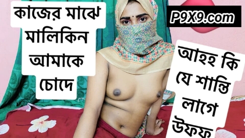 beautiful working girl fucking hard in the home at work time has owner