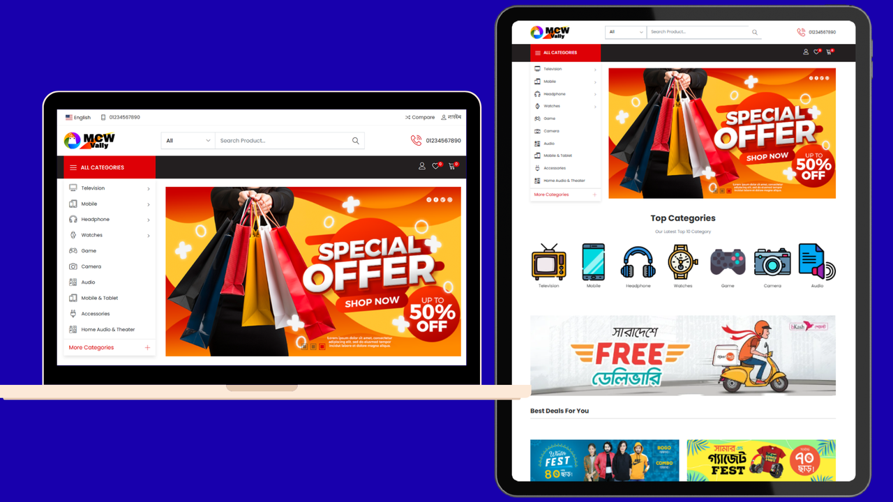 Ecommerce  Website Laravel 7