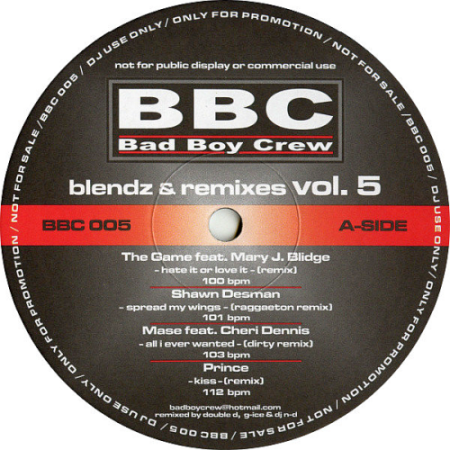 3b2199d8 5b17 4bb8 bec6 3c4b4d44bfcf - VA - Bad Boy Crew - Blendz & Remixes Volume 04-08 (Vinyl, 12", 33 ⅓ RPM, Promo)