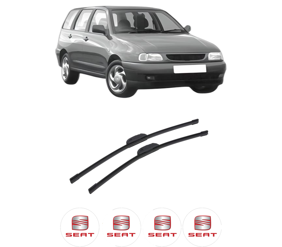 Set stergatoare auto SEAT CORDOBA Vario (6K5) din 1996-2002, pentru parbriz auto, 2 bucati, Bosch Aerotwin Retrofit, din cauciuc siliconat rezistent, 4 Stickere Auto SEAT
