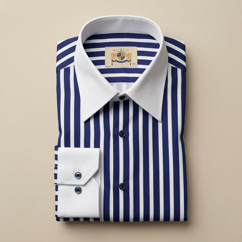 Man wearing a tailored white French cuff dress shirt with silver cufflinks