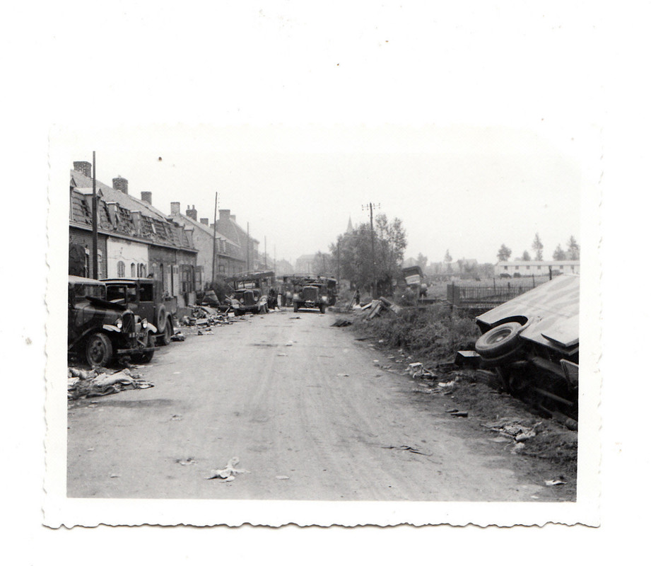 Orig. Foto Stadt Straße Tarn Camo PKW LKW Flande